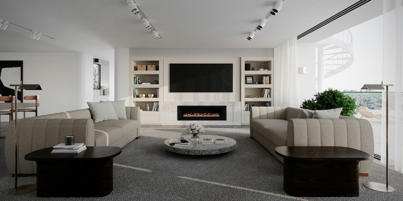 modern flat space
